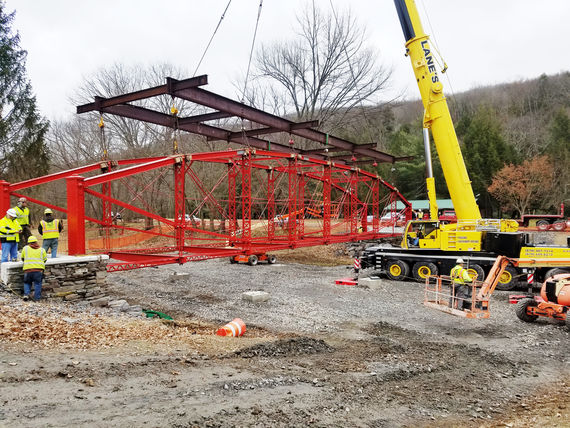 rehabilitated and relocated truss bridge
