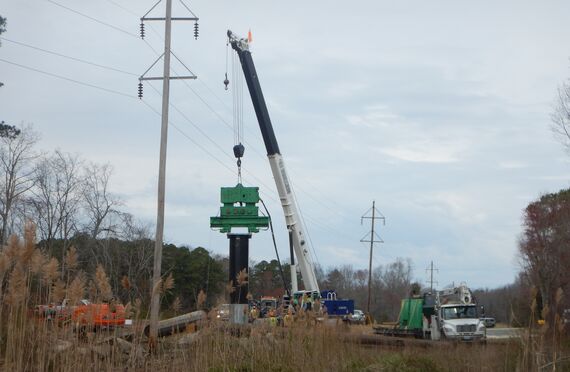 photo 2 transmission tower caisson drilling