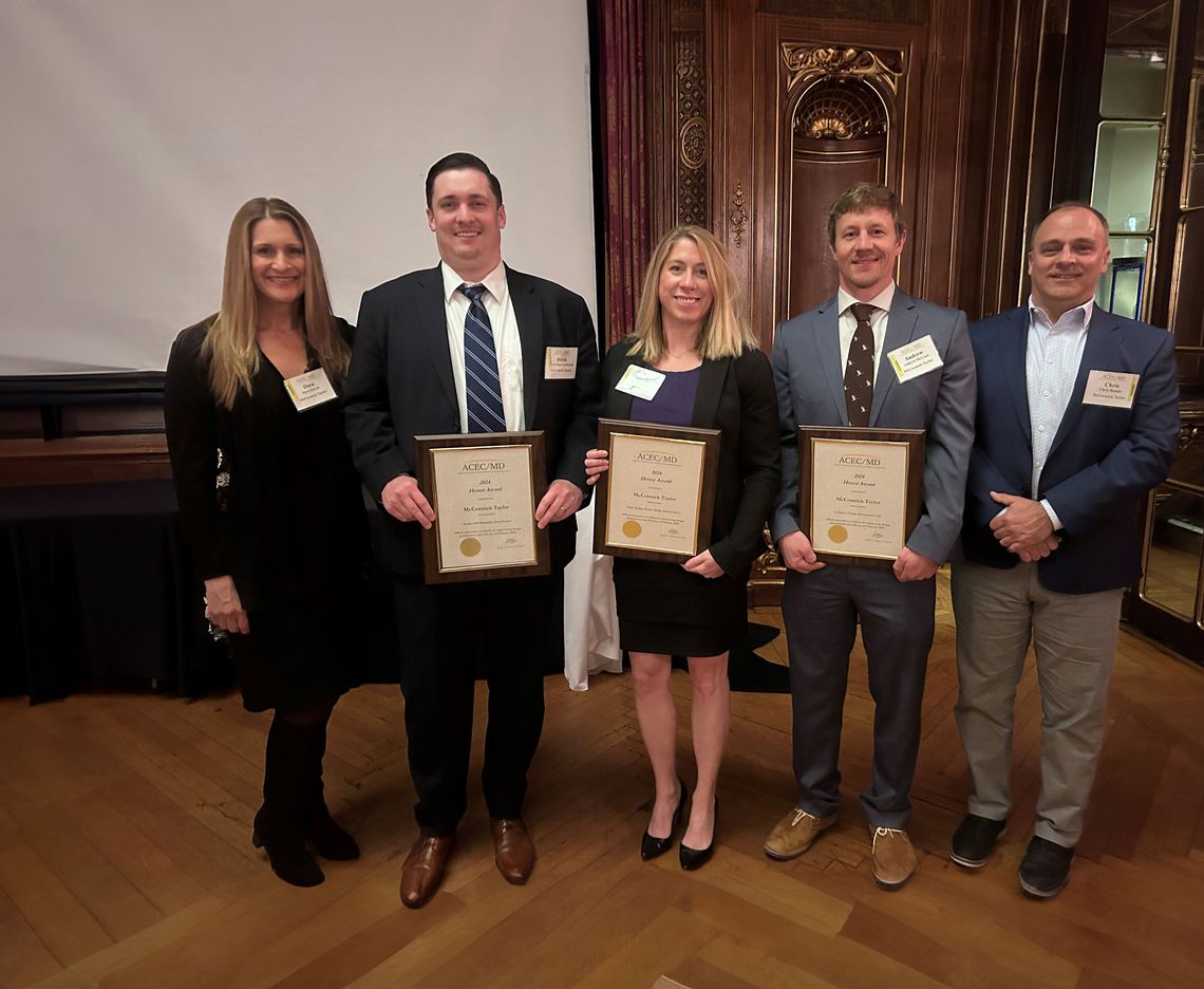 McCORMICK TAYLOR RECEIVES MULTIPLE HONOR AWARDS FROM ACEC/MD