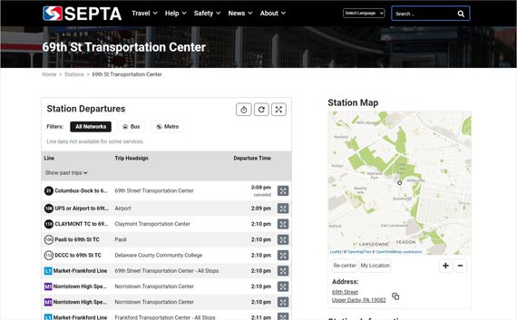 septa org station page