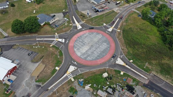 6 norvelt roundabout built