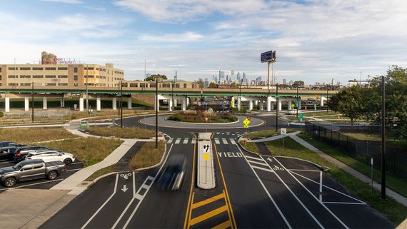 4 completed penrose roundabout from 20th street